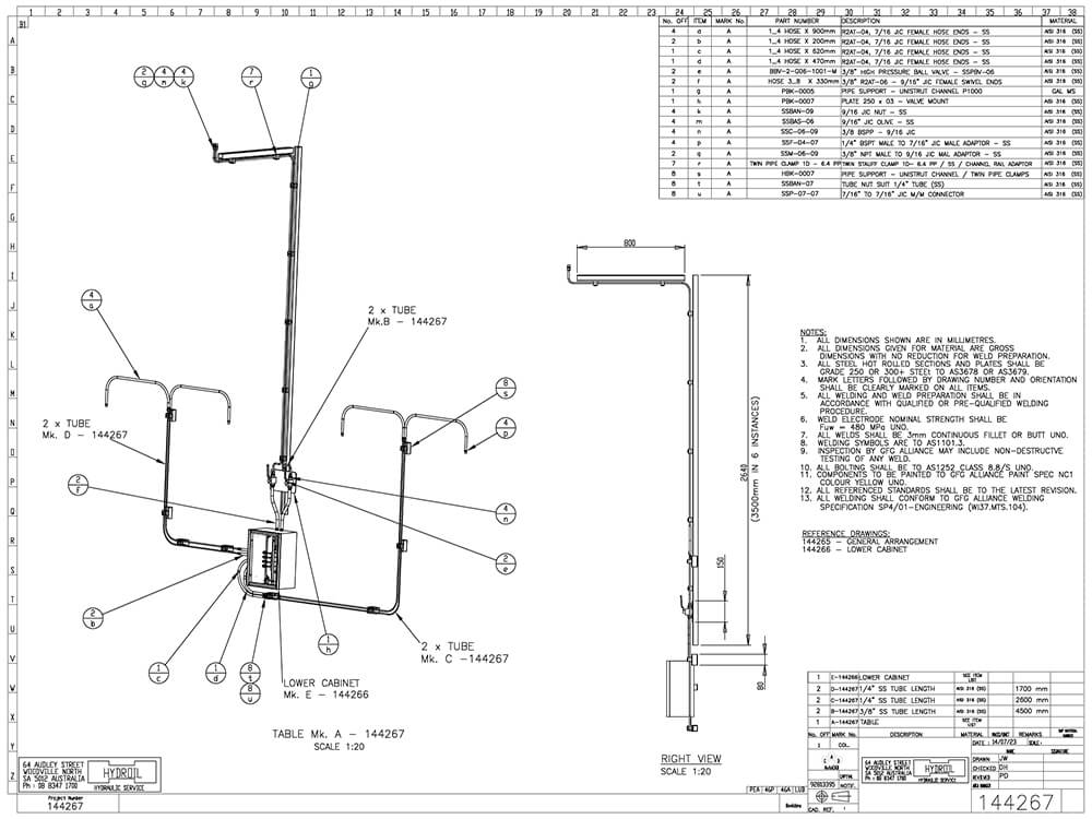 Lower Cabinet Lubrication System