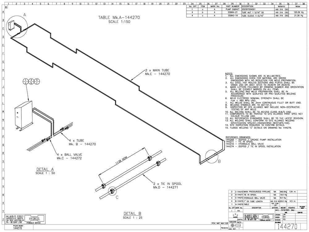 Pellet Plant Area Pressurised Piping Assembly