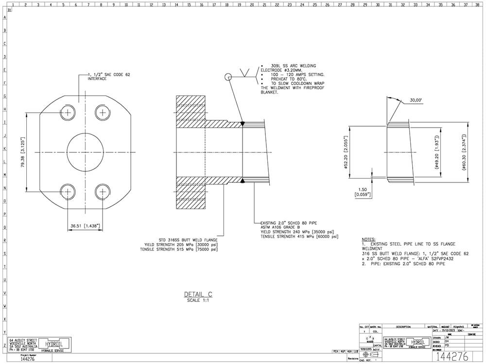 Pressurised Piping Assembly